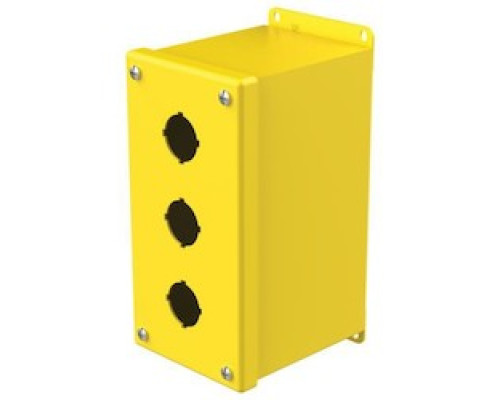 HOFFMAN ENCLOSURES INC  E3PBXY   Type 12, Type 13 Indoor 3 Hole 30.5-mm Push Button Extra Deep Steel Enclosure Yellow