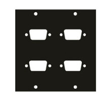 MIDDLE ATLANTIC PRODUCTS  4DB9   UCP Module, Four DB9 Punchouts