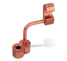 THOMAS & BETTS  54895LR58TP   Six to Eight Grounding Connector for 5/8 inch Galvanized Ground Rod, Copper, Figure Eight Tin-Plated. Cable Range 250 kcmil to 500 kcmil.