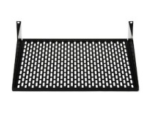HELLERMANNTYTON  T19X145V   Vented Cantilevered Equipment Shelf, 2U, Steel, Black, 1/box
