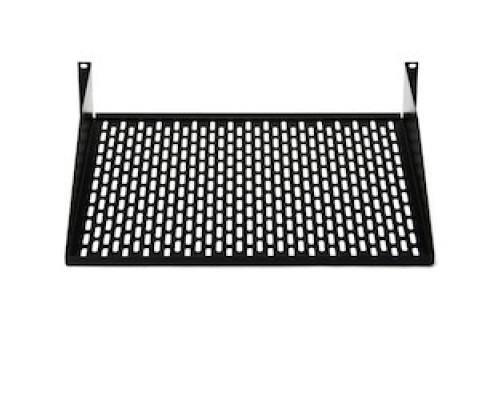 HELLERMANNTYTON  T19X145V   Vented Cantilevered Equipment Shelf, 2U, Steel, Black, 1/box