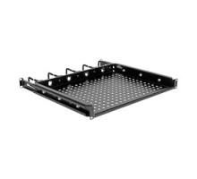 TRIPP LITE  SRWSHELF4P1U   Cantilevered Steel Rack Shelf - 1U, Vented, Integrated Cable Rings, 14.2 in. Deep, Holds up to 50 lb.