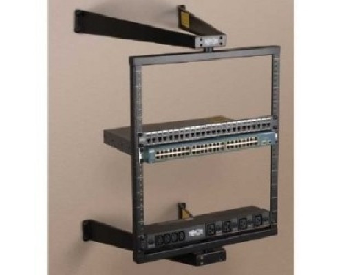 TRIPP LITE  SRWO12US   Tripp Lite 12U Flat-Pack Low-Profile Wall-Mount Pivoting 2-Post Open Frame Rack, 31H x 20W x 20D