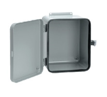 HOFFMAN ENCLOSURES INC  A12104DL   J Box, Type 12 Hinged Cover QR, Size/Dims: 12.00x10.00x4.00, Material/Finish: Steel/Gray