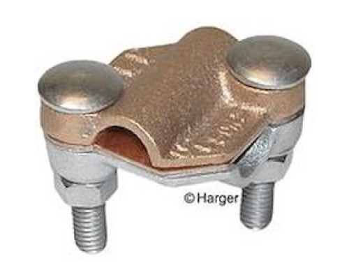 HARGER LIGHTNING PROTECTION  210BM   BI-METAL CROSS RUN CONNECTOR 2 BOLT 2 PIECE