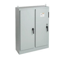 HOFFMAN ENCLOSURES INC  A84XM3EW18FTCLP4   Mult Door Tp 4 Disc Enc w 3pt, Size/Dims: 84.12 x 118.75 x 18.12, Material: Steel, Finish: Gray