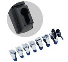 HOFFMAN ENCLOSURES INC  PKOTM8FH   Key Insert, Triangle, 8mm, Size/Dims: fits Flush Handle, Material/Finish: Cast Zinc