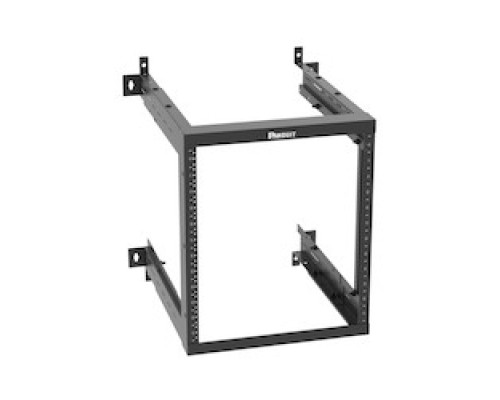 PANDUIT  AWMR12   12RU Adjustable Depth Wall Mount Rack With Threaded Rails, Color Black