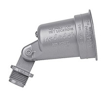 THOMAS & BETTS  S500E-RL   Silver Lamp holder, Material-Die Cast Zinc Zamak 3. Lamp maximum-150 watt, PAR 38 or R40. Inside Gasket and Ground Screw Included.