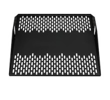 HELLERMANNTYTON  T19X195CWV   Vented Center Weight Equipment Shelf, 2U, Steel, Black, 1/box