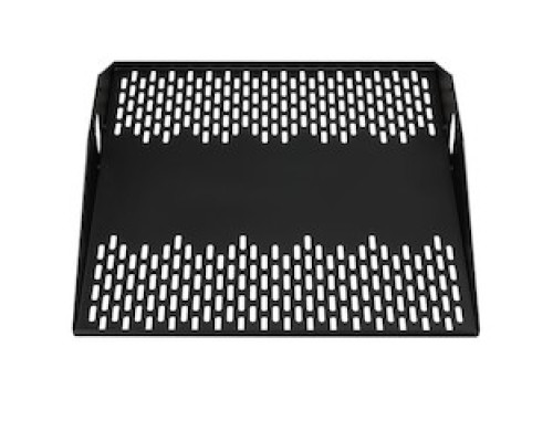 HELLERMANNTYTON  T19X195CWV   Vented Center Weight Equipment Shelf, 2U, Steel, Black, 1/box