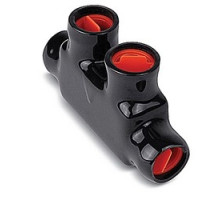 THOMAS & BETTS  AMTSR250   AMT Aluminum Splice, PVC Insulation, Ultraviolet Resistant, Wire Range 250MCM-6 Str, Length 3.96 Inches, Width 1.19 Inches, Height 2.17 Inches, Hex Size 5/16 Inch