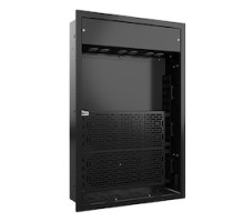 CHIEF MANUFACTURING  PAC527FBP6   Lg Inwall Box 14.25X22 w/Flng,6Pwr,Blk