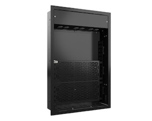 CHIEF MANUFACTURING  PAC527FBP6   Lg Inwall Box 14.25X22 w/Flng,6Pwr,Blk