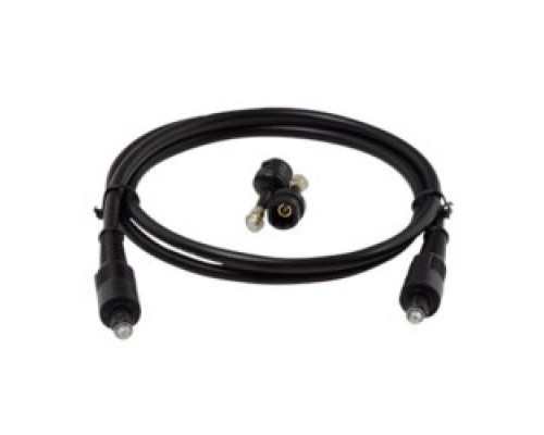 ON-Q/LEGRAND AC2412BK  Audio/Video Cable, Mini Toslink, In-Wall, 5 MM OD, 12’ Length, CMG/CL2/FT4 Jacket, Black, With 2 Toslink Adapter