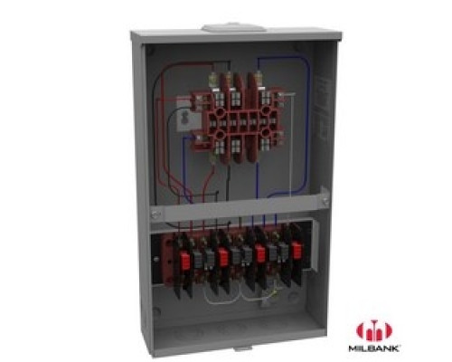 MILBANK MFG CO  U4427-XL-21   Meter Socket, Transformer Rated, 13 Terminal, Ringless, 20 Amp, Small Closing Plate, Steel