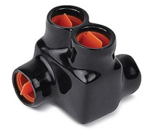 THOMAS & BETTS  AMTT250   AMT Splice Offset, 2-Port, PVC Insulated, Wire Range 250MCM-10 Str, Length 2.03 Inches, Width 2.63 Inches, Height 2.20 Inches, Hex Size 5/16