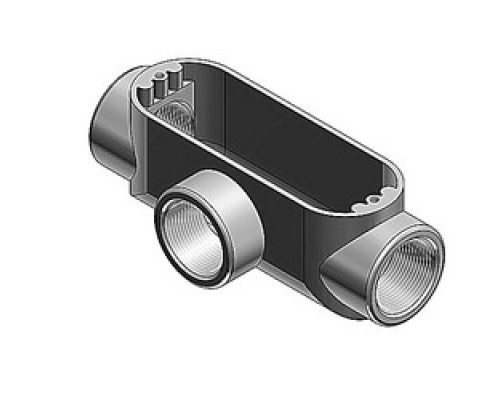 THOMAS & BETTS  AT-8   Threaded Die Cast Aluminum Conduit Body, T-Style, 3 inch, For Use with Rigid/IMC Conduit.