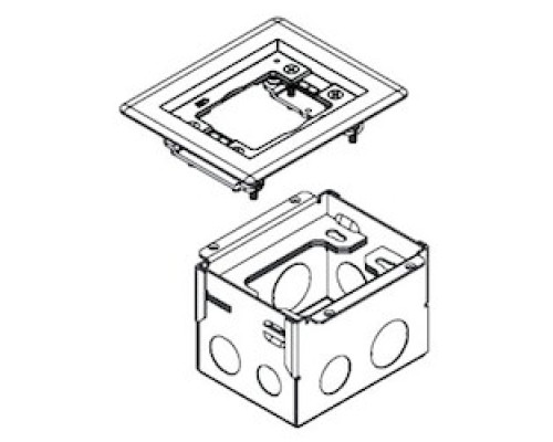 WIREMOLD  880W1817B   FLOOR BOX W/1 GANG BRASS