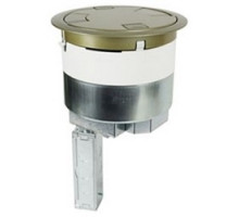 WIREMOLD  8ATC2PBK   Recessed Prewired Poke-Thru Assembly, Multi-Service, 8