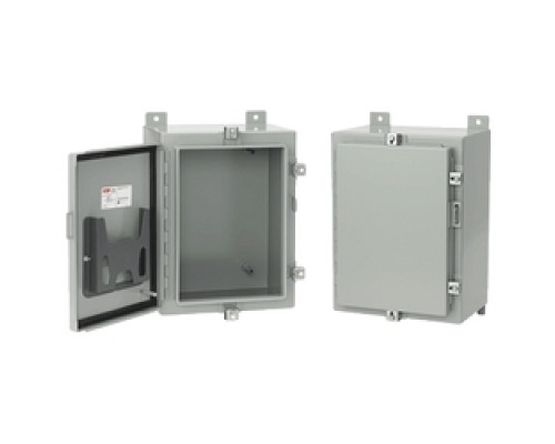 HOFFMAN ENCLOSURES INC  A36H30BLP   Wall-Mount Type 4 Enclosure, Size/Dims: 36.00x30.00x8.00, Material/Finish: Steel/Gray