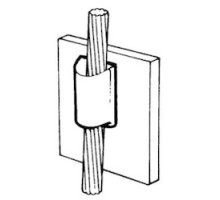 THOMAS & BETTS  CS4-5-4/0   Exothermic Welding Reusable Graphite Mold for Cable to Steel Surface & Pipe Connection. Type CS4 - Splice Cable to Vertical Flat, 4/0 AWG Wire Size, 250RTB Welding Powder Size
