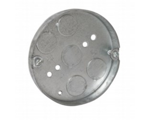 HUBBELL PREMISE WIRING  293   4 In. Round Ceiling Pan - Drawn with Conduit KO’s, 1/2 In. Depth