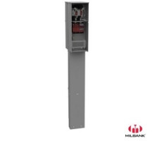 MILBANK MFG CO  U5137-O-FMG   Meter Main, Load Center, Double Pedestal, 4 Terminal, Ringless, Plain Top, Horn Bypass, Double Power Head, 2 Breaker Provision