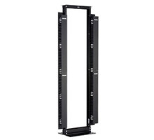 BELDEN  XDR8419-312N2M   2-Post Rack, 19 IN. W X 84 IN. H, 44RU, #10-32 TAPPED HOLE; 2 VCM, 3 IN. CHANNEL, BLK