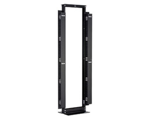 BELDEN  XDR8419-312N2M   2-Post Rack, 19 IN. W X 84 IN. H, 44RU, #10-32 TAPPED HOLE; 2 VCM, 3 IN. CHANNEL, BLK