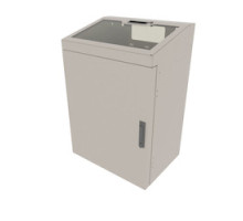 MIDDLE ATLANTIC PRODUCTS  VWM-PD-8-36K-PW   8 SP. Low Profile Wall Rack, Plexi Top, Putty