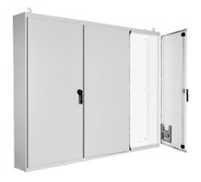 HOFFMAN ENCLOSURES INC  A86M5EG   Free-Standing 5 Door Type 12, Size/Dims: 86.12x187.00x14.12, Material: Steel, Finish: Gray