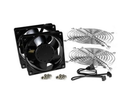 HAMMOND MANUFACTURING CO DNFK2AC120  Cabinet Fan Kit, 2-Fan, 210 CFM, 60 dB, Includes 4 Fan Guard and Daisy Chain Corded Plug