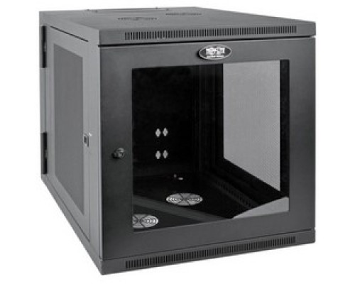 TRIPP LITE  SRW12US33G   Tripp Lite 12U Wall-Mount Rack Enclosure Cabinet with Clear Acrylic Window, Double Hinge, Removable Side Panels, 25H x 24W x 34D