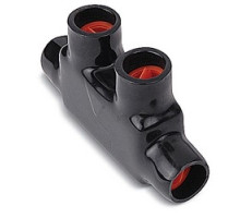 THOMAS & BETTS  AMTSR350   AMT Aluminum Splice, PVC Insulation, Ultraviolet Resistant, Wire Range 350MCM-6 Str, Length 4.43 Inches, Width 1.31 Inches, Height 2.62 Inches, Hex Size 5/16 Inch