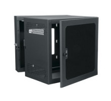 MIDDLE ATLANTIC PRODUCTS  CWR-12-26SD   CWR Series, CableSafe Cabling Wall Mount Rack With Solid Front Door And 4 D-Ring, 12 RU, Rackrail Type 10-32, 26 Inch Width x 26.00 Inch Depth x 24.88 Inch Height, Steel, Black Textured Powder Coat, Wall Mount