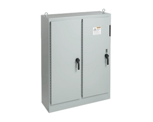 HOFFMAN ENCLOSURES INC  A90XM4018FTCLP4   One Door Tp 4 Disc Enc w 3pt, Size/Dims: 90.12 x 40.25 x 18.12, Material: Steel, Finish: Gray