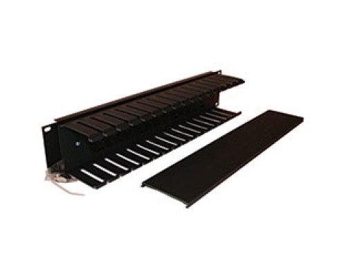 BELDEN  9512-1902N   Horizontal Manager, 2RU, Rack Mount, Finger Duct, 3 In. H x 3 In. D With Cover