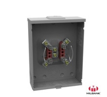 MILBANK MFG CO  UAP7040-XL-TG-HSP   Meter Socket, Single Position, 4 Terminal, Ringless, 200 Amp, Overhead or Underground Service, Small Closing Plate, Triplex Ground, Aluminum Painted