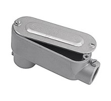 THOMAS & BETTS  DBLB-3-C   Set Screw D-Pak Die Cast Aluminum Conduit Body- Back-Opening, Cover & Gasket, 1 inch, For Use with EMT Conduit.