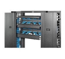 HUBBELL PREMISE WIRING  HM27C   Horizontal Cable Management, M Series, 2U, 7 in. Depth, Cover, Black