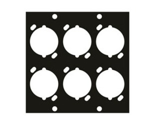 MIDDLE ATLANTIC PRODUCTS  UNIV6   UCP Module, Six XLR Female Punchouts