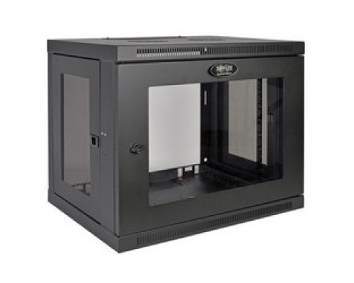 TRIPP LITE  SRW9UG   Tripp Lite 9U Low-Profile Wall-Mount Rack Enclosure Cabinet with Clear Acrylic Window, Removable Side Panels, 20H x 24W x 18D