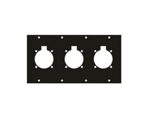 MIDDLE ATLANTIC PRODUCTS  4SC3   UCP Module, Three Circular Flange Punchouts