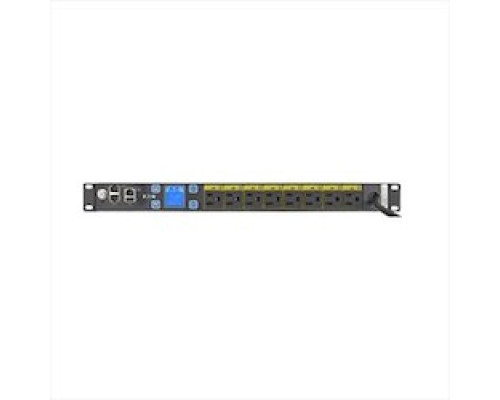 EATON POWER QUALITY EMAT08-10  MANAGED 1U RACK PDU 1.44KW W/ INPUT: 5-20P OUTLETS: 8 5-15R