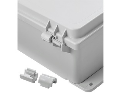 HOFFMAN ENCLOSURES INC AHGCLP  POLYPRO HINGE CLIPS 10 , Size/Dims: 2.25x2.5x0.5, Material/Finish: Polyester