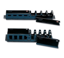 SIEMON COMPANY  S110-RWM-01   S110/S210 Rack Mount Cable Manager with Cover, Black, 1RMS