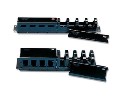 SIEMON COMPANY  S110-RWM-01   S110/S210 Rack Mount Cable Manager with Cover, Black, 1RMS