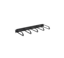 LEVITON  49253-6MR   Cable Manager, Horizontal, Flat, 5-Ring, Rack Mount, 2RU, 19