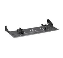LEVITON  E2X1F-CMB   Rear Cable Management Bar, Flat, Standard, High Density, Rack Mount, 2RU, Die Cast Aluminum, Powder Coated Black, With Cable Management Ring